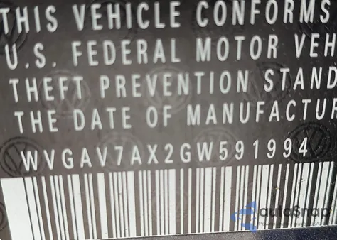 2016 Volkswagen Tiguan Sel из США, поврежденный, VIN WVGAV7AX2GW591994